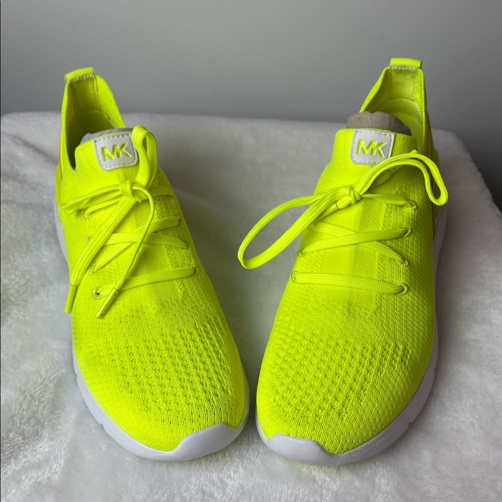 Michael Kors Kyla Knit Trainer Neon Yellow Shoe